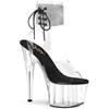 Pleaser - ADORE7912RS Sandale à bride à la cheville, Pole dance chaussures - Transparent/Noir Product image